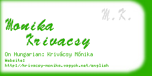 monika krivacsy business card